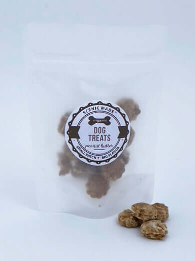 A bag of yummy cheese flavored dog treats.