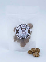A bag of yummy cheese flavored dog treats.